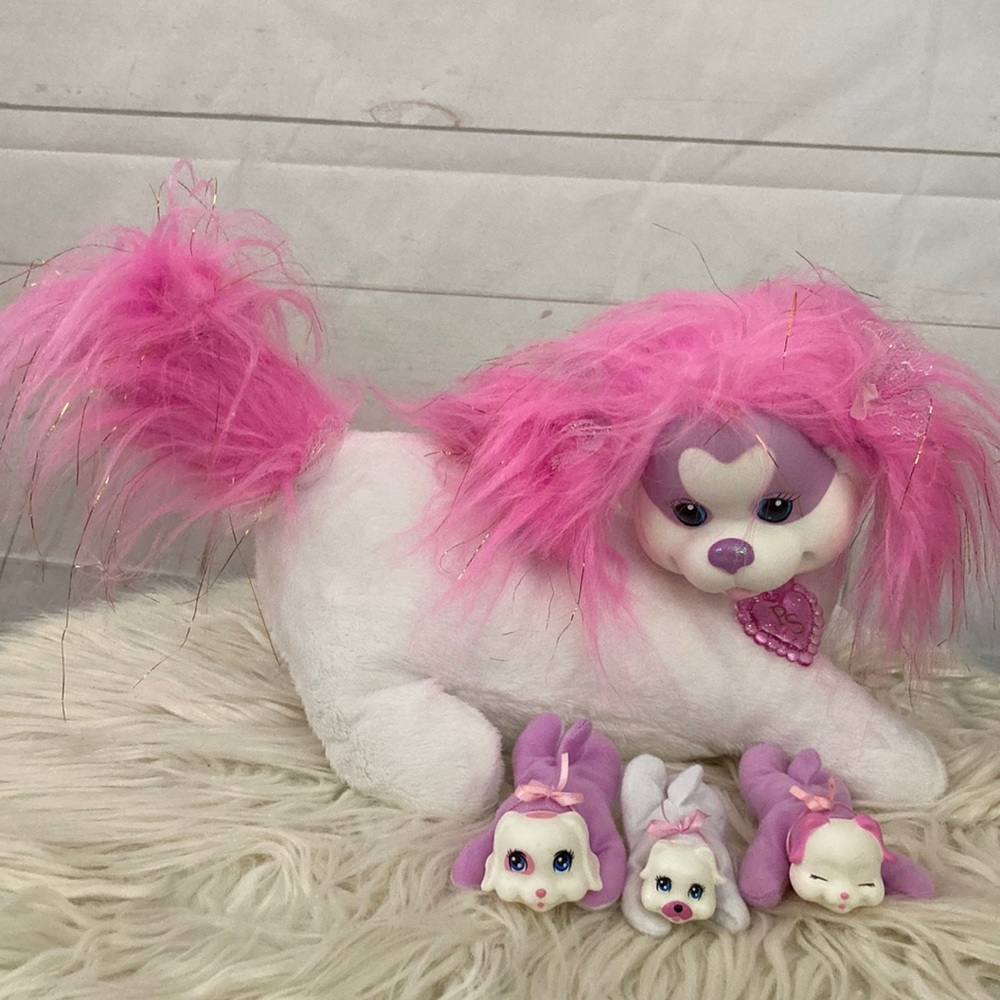 Puppy Surprise Pink & White Mama Puppy with 3 Babies 2014